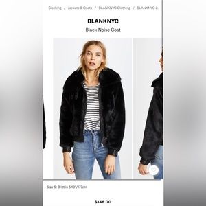 Blank NYC faux fur coat.